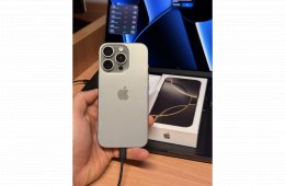 Újszerű Iphone 16 Pro 256GB Natural Titanium 87% Független