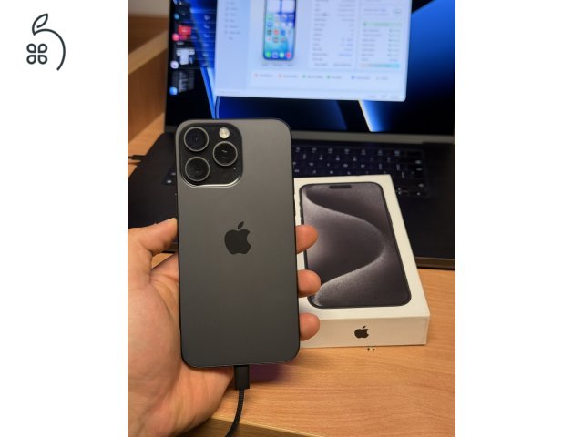 Újszerű Iphone 15 Pro Max 512GB 87% Black Titanium