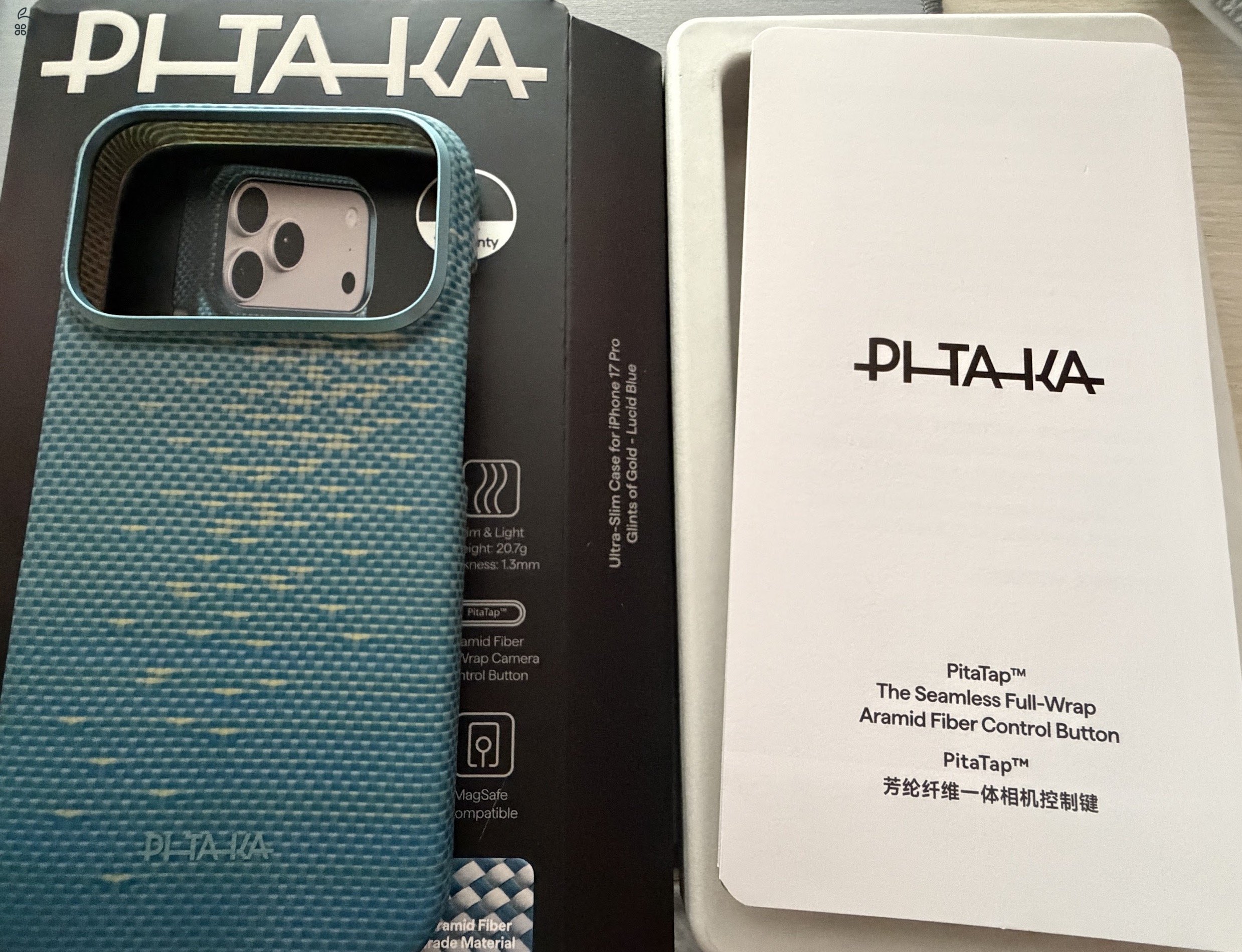 Pitaka Ultra-Slim Lucid Blue tok iPhone 17 Pro-hoz