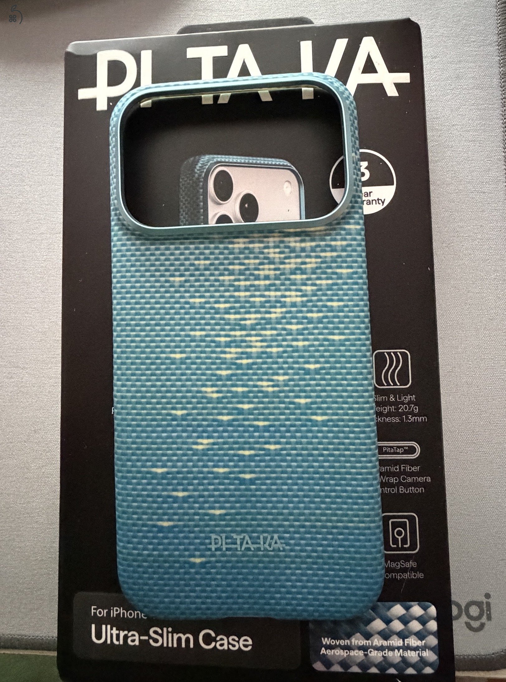 Pitaka Ultra-Slim Lucid Blue tok iPhone 17 Pro-hoz