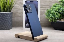 Hibátlan iPhone 15 Pro Max Blue Titanium 256GB 2 ÉV Garanciával Számlával