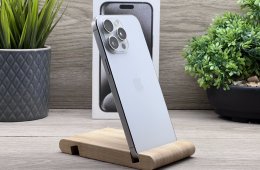 iPhone 15 Pro Max White Titanium 256GB 2 ÉV Garanciával Számlával