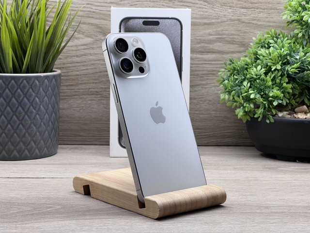 iPhone 15 Pro Max White Titanium 256GB 2 ÉV Garanciával Számlával