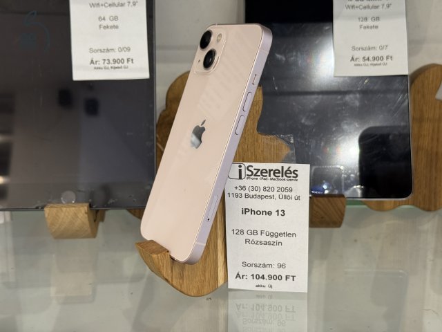 iPhone 13 128GB független rózsaszín új akkuval garanciával (96) iSzerelés.hu