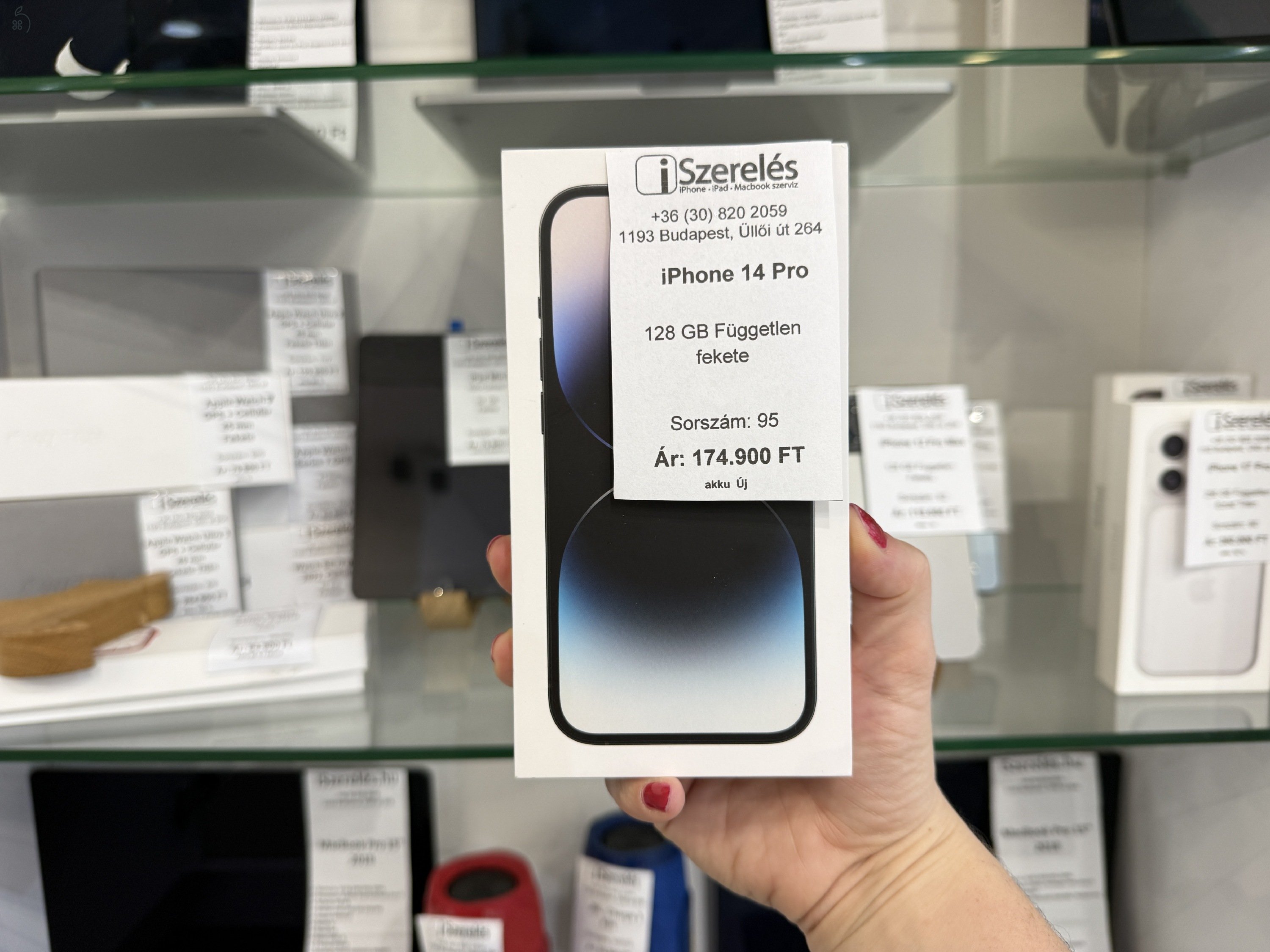 iPhone 14 Pro 128GB független fekete (95) iSzerelés.hu