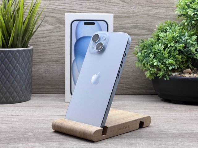 Új, Aktiválatlan iPhone 15 Blue 128GB 2 ÉV Garanciával Számlával Aksi 100%