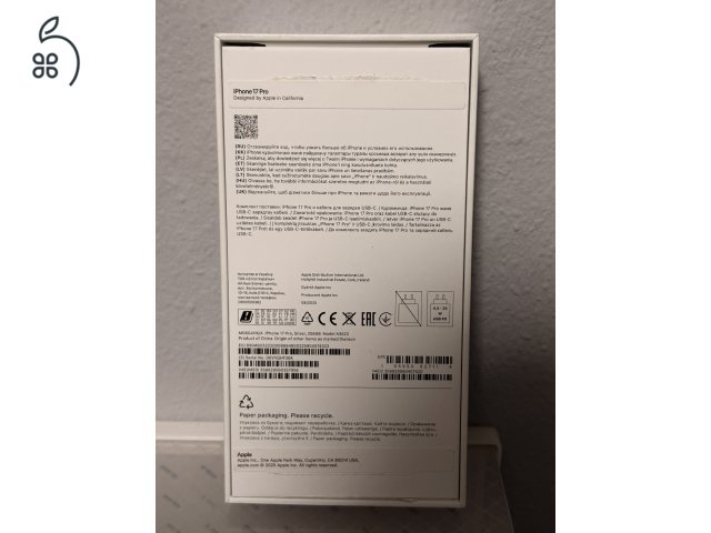 Kiváló állapotú iPhone 17 Pro 256GB (Ezüst) – 96% Akku + Gyári Apple tok!