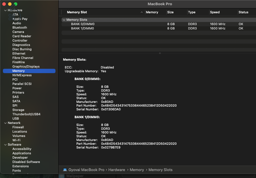 Apple MacBook Pro 13” 2012 Intel Core i7 16 GB RAM 1 TB SSD