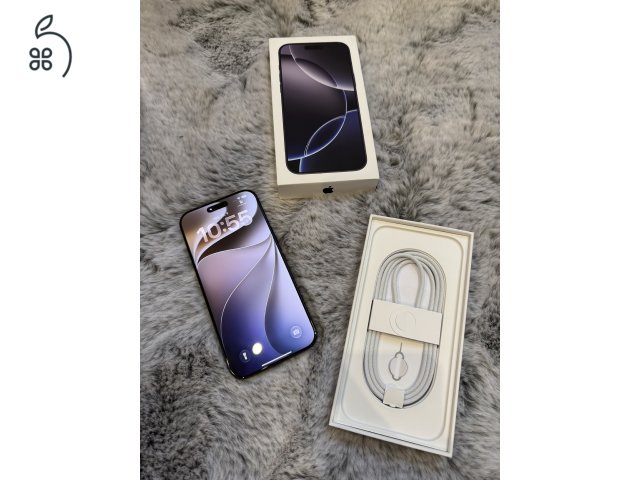 Apple iPhone 16 Pro Max 512GB Fekete Titán Független / 90% Akku / Gyári Állapot