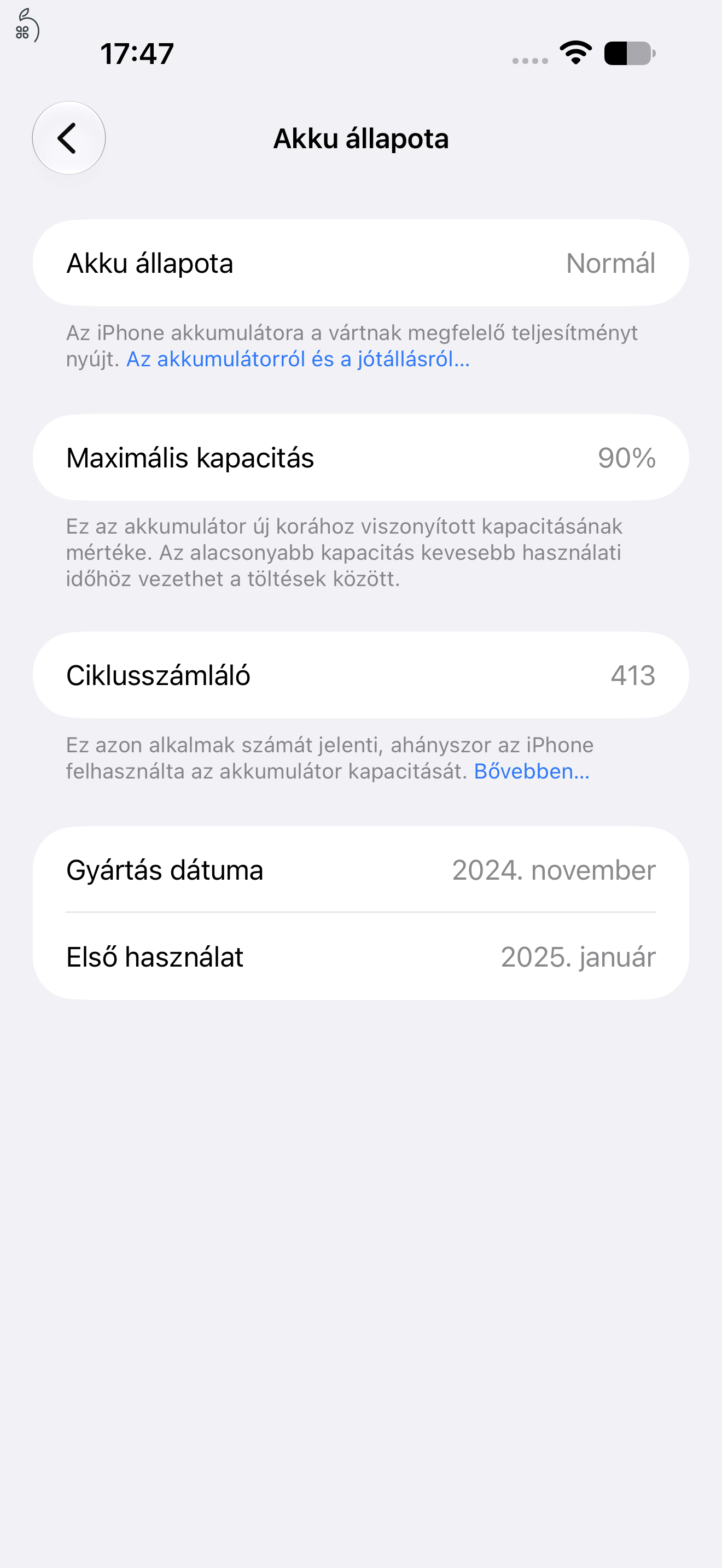 Apple iPhone 16 Pro Max 512GB Fekete Titán Független / 90% Akku / Gyári Állapot