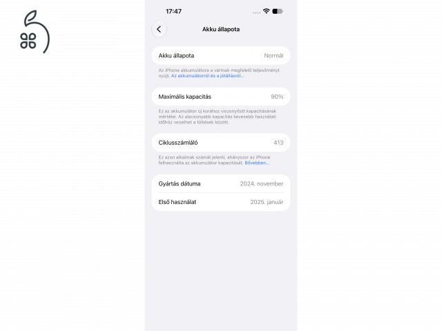 Apple iPhone 16 Pro Max 512GB Fekete Titán Független / 90% Akku / Gyári Állapot