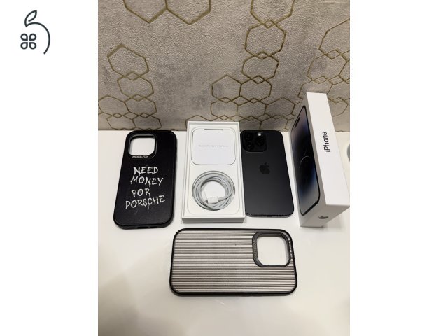 iPhone 14 Pro 128 GB, fekete, dobozàval