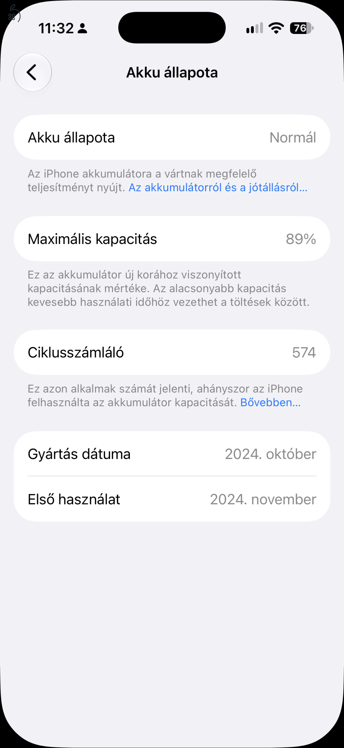 Hibátlan iPhone 16 Pro Natural Titanium 128 GB,független,89%