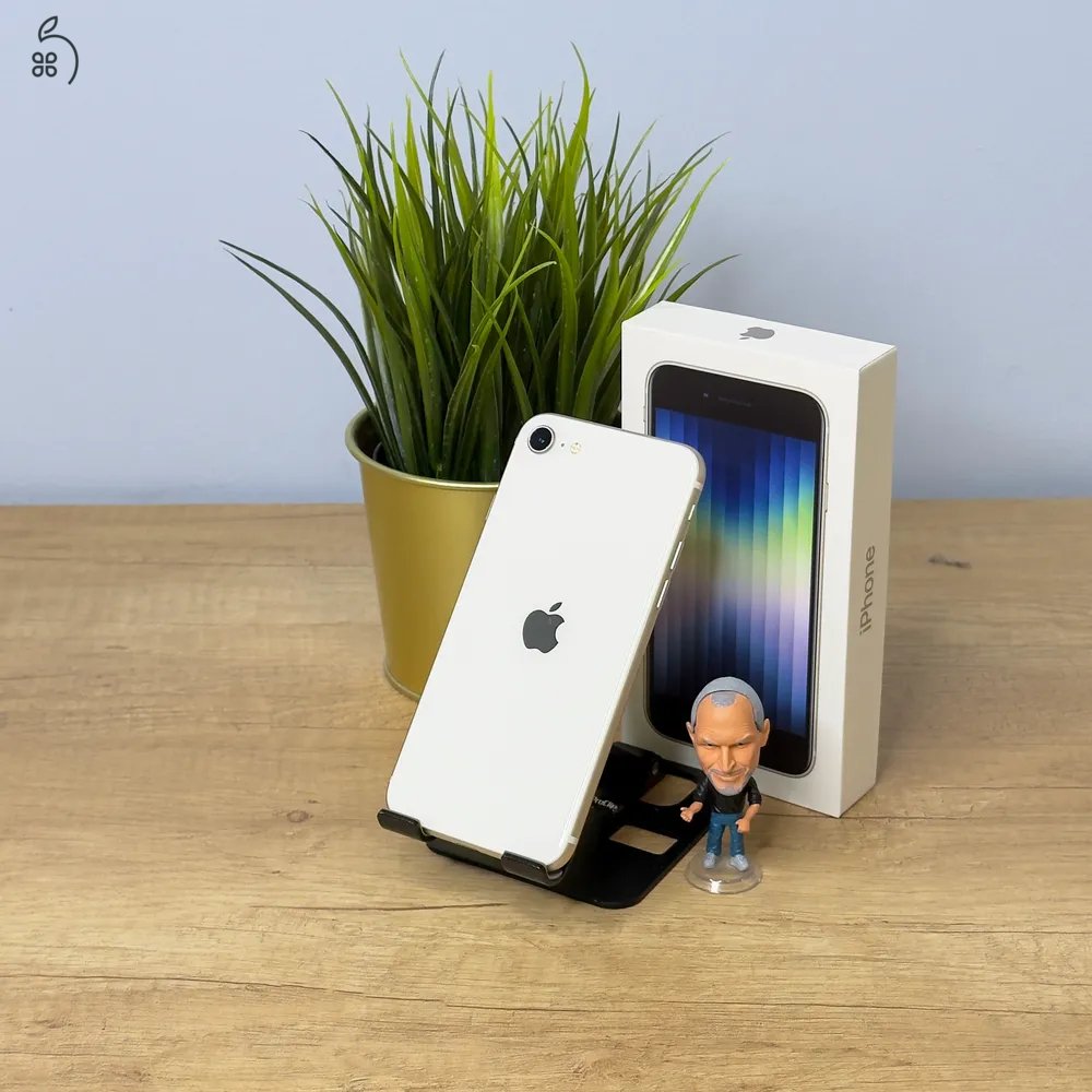 MacSzerez.com / iPhone SE3 2022 / 128GB / Csillagfény / Kártyafüggetlen / Garancia!