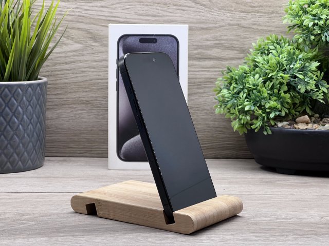 Hibátlan iPhone 15 Pro Black Titanium 128GB 2 ÉV Garanciával Számlával Aksi 100%