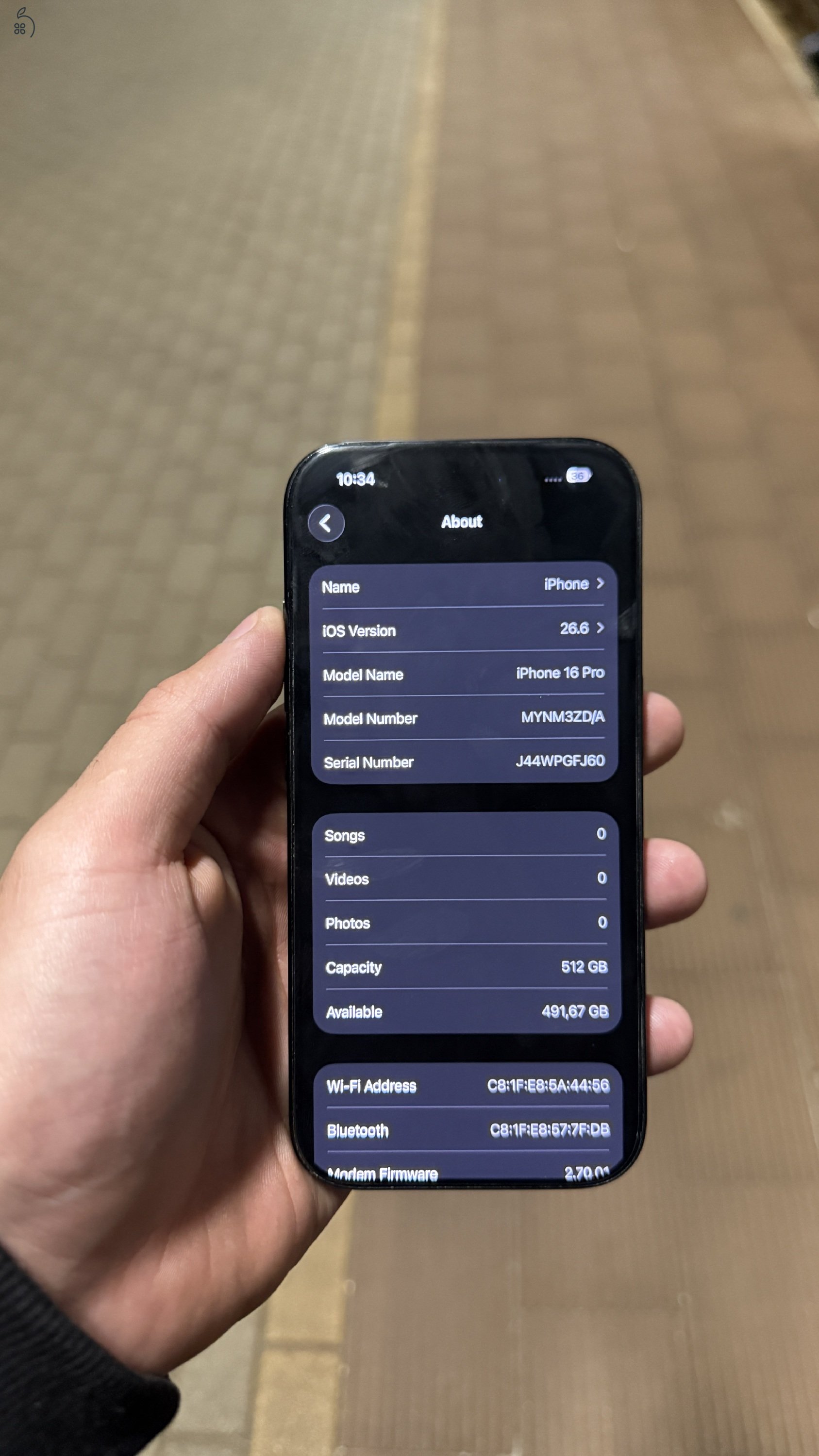 Iphone 16 Pro 512GB 88% Black Titanium Neverlocked