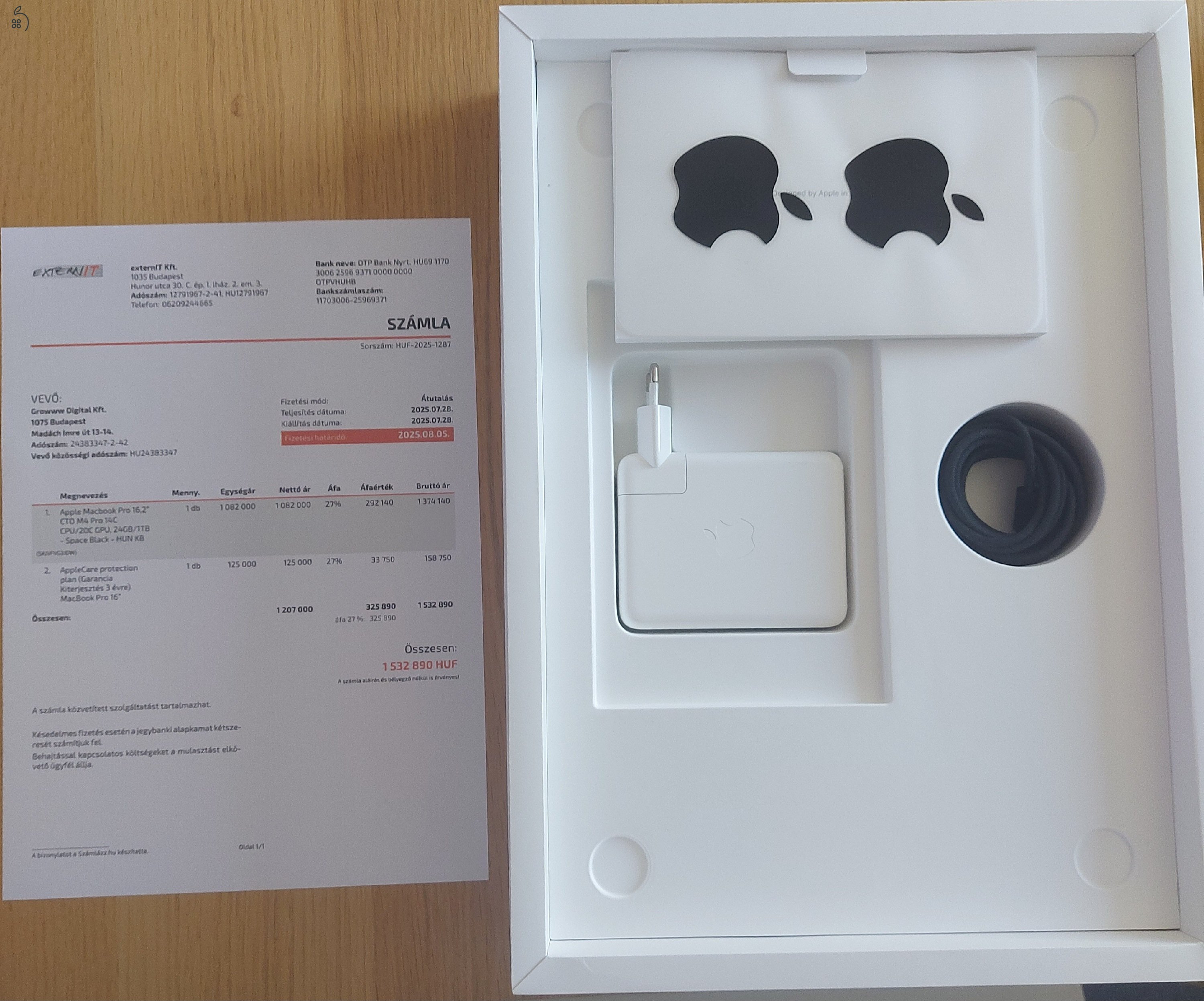 Újszerű Apple Macbook Pro 16,2” eladó