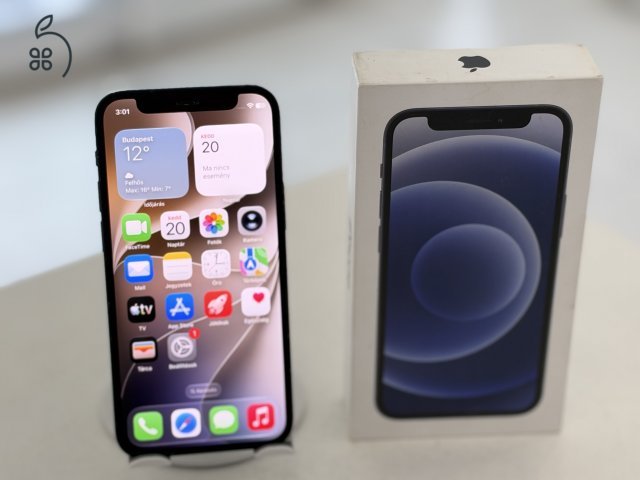 iPhone 12 Mini Fekete 128GB Yettel/1 hónap gar./Akku 100%/p5069