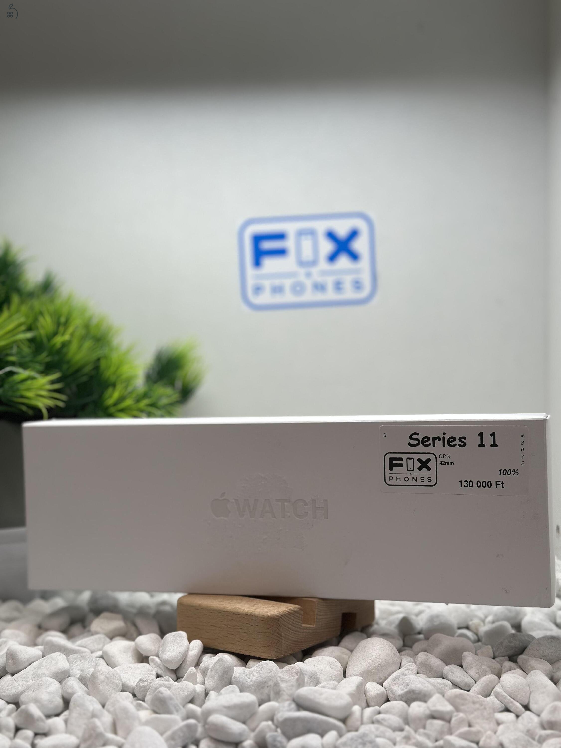 Series 11 42mm GPS 100% akkumulátor Új, Bontatlan állapot