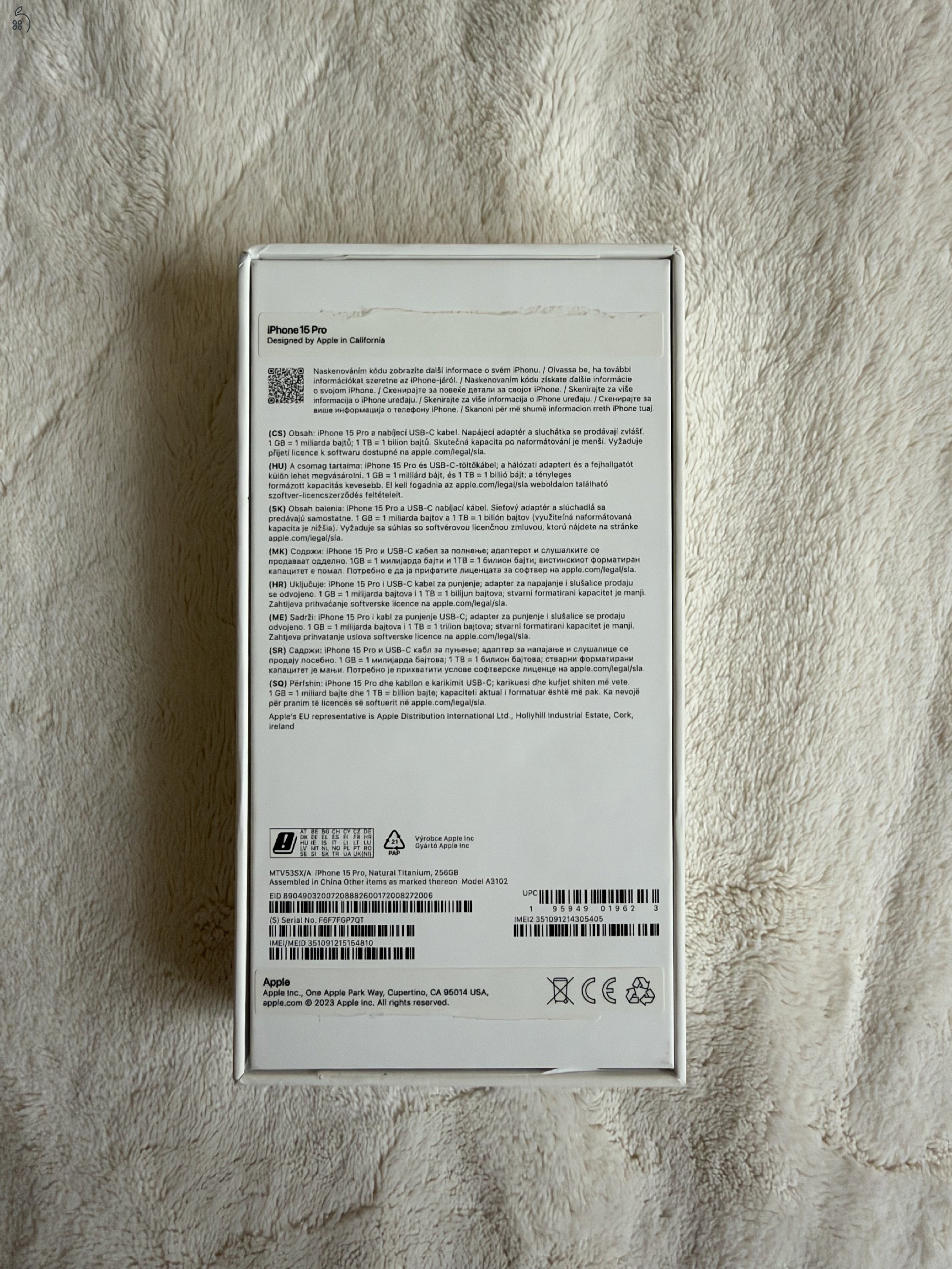 iPhone 15 Pro 256GB natúr titán