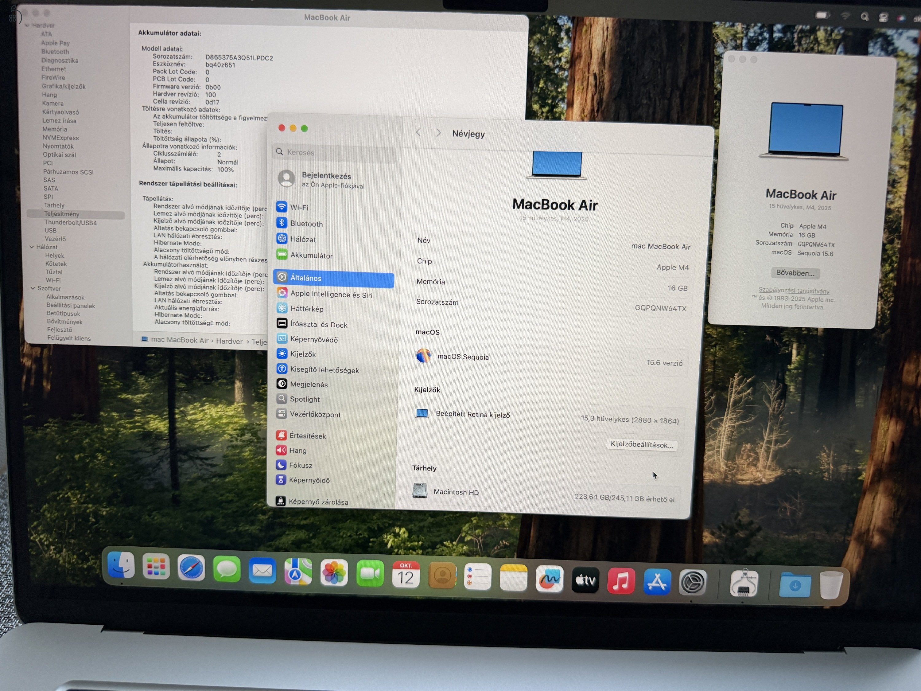  Macbook Air 15 M4 16/256GB apple garancia 