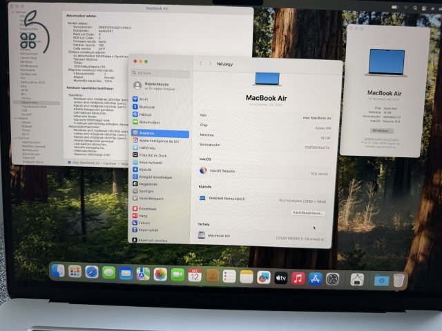  Macbook Air 15 M4 16/256GB apple garancia 