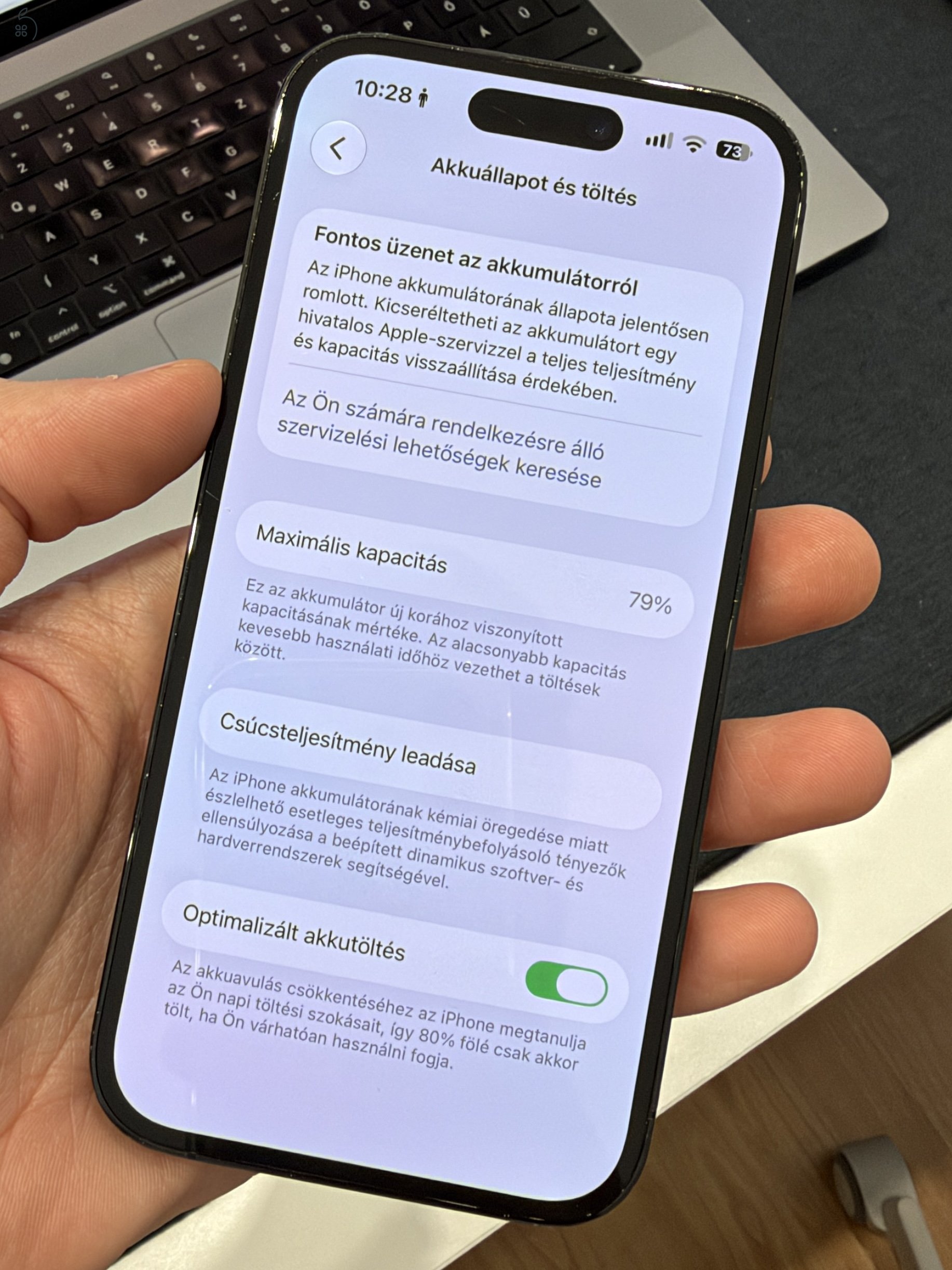 iPhone 14 pro 128GB független / Akku 79%