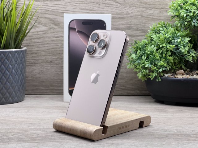 Hibátlan iPhone 16 Pro Desert Titanium 128GB 2 ÉV Garanciával Számlával