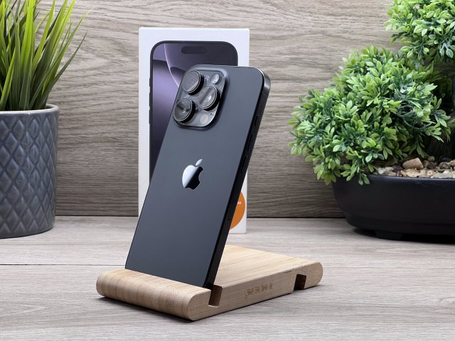 Hibátlan iPhone 16 Pro Black Titanium 128GB 2 ÉV Garanciával Számlával