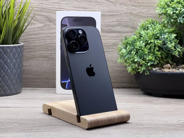 Hibátlan iPhone 16 Pro Black Titanium 128GB 2 ÉV Garanciával Számlával