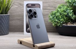 Hibátlan iPhone 15 Pro Natural Titanium 256GB 2 ÉV Garanciával Számlával