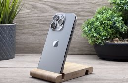 Hibátlan iPhone 15 Pro Natural Titanium 128GB 2 ÉV Garanciával Számlával