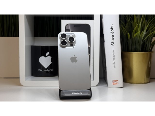 iPhone 16 Pro, 128GB, Natúr Titán, Számla, 2 Év Garancia