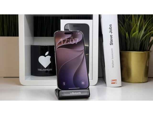 iPhone 16 Pro, 128GB, Natúr Titán, Számla, 2 Év Garancia