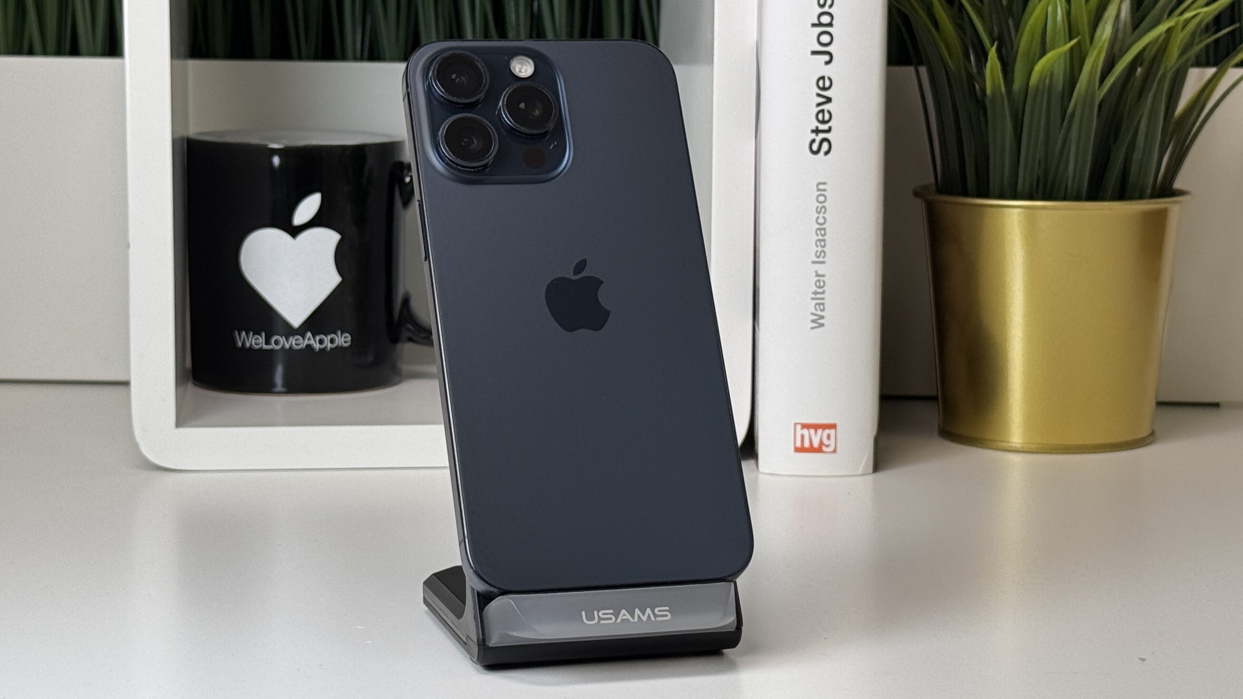 iPhone 15 Pro Max, 256GB, Kék Titán, Számla, 2 Év Garancia