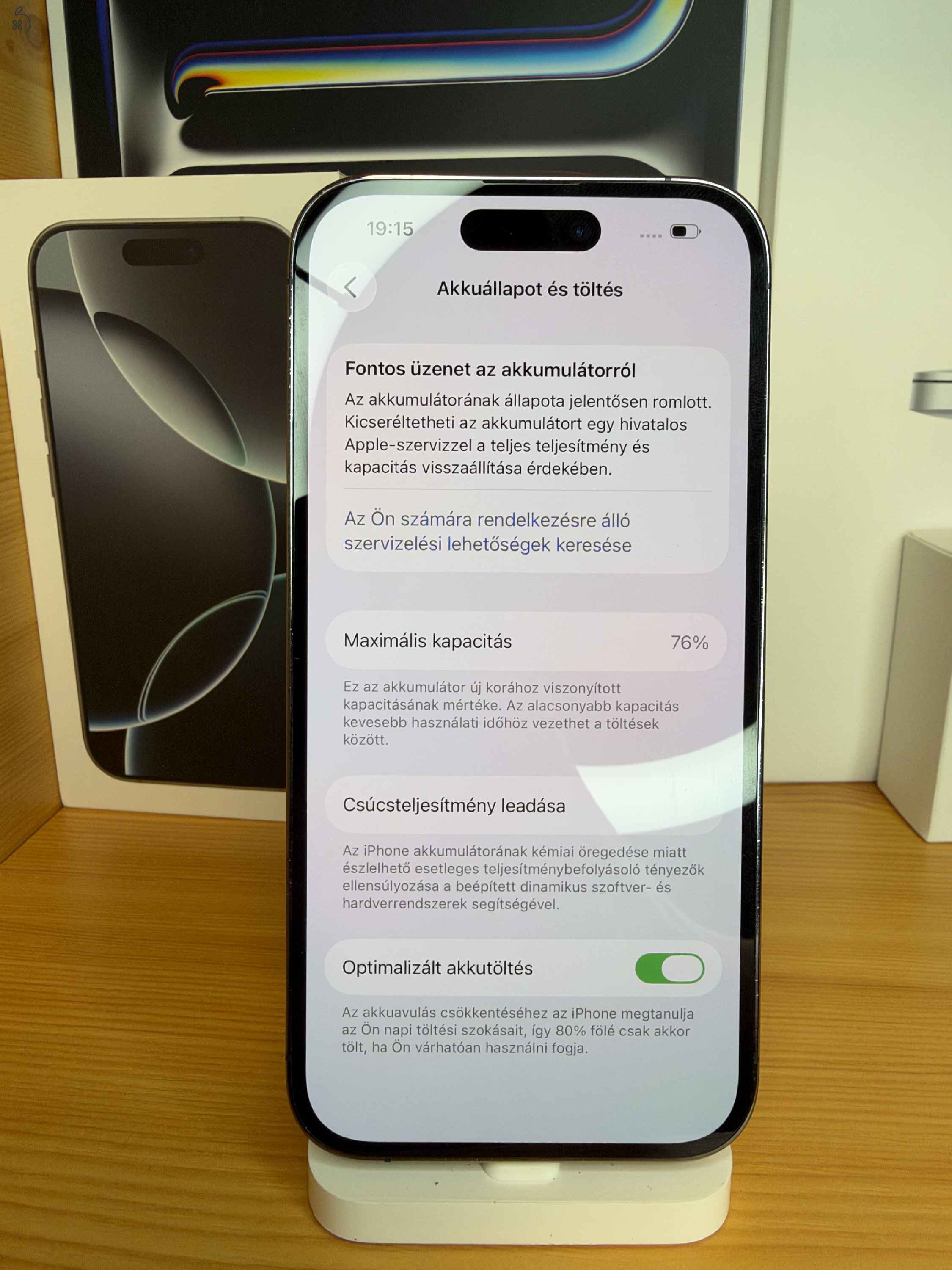 iPhone 14 Pro Független 256GB 76% akku