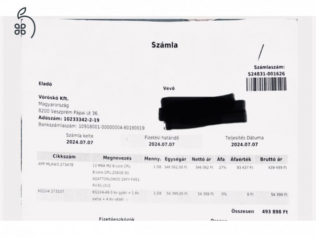 MacBook Air kiváló állapotban eladó