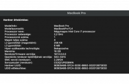 Apple MacBook Pro Retina 15 (2015) 16 GB RAM, i7 , 1 TB SSD Kiemelkedő állapot! 