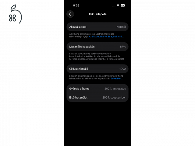 iPhone 16 Pro - 128GB - Fekete