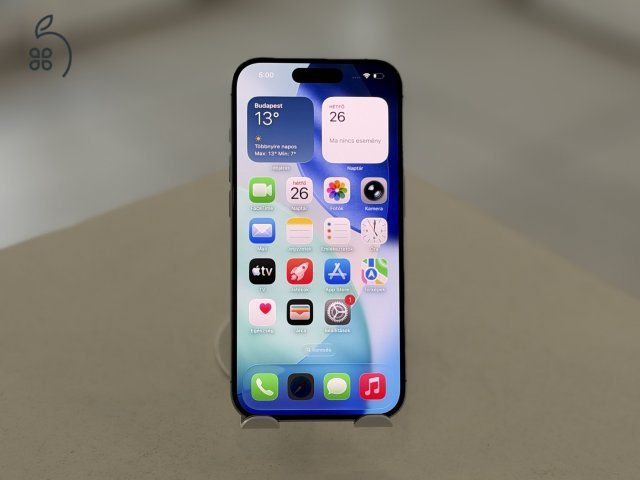 iPhone 15 Pro 128GB Független Újszerű/1 hónap gar./Akku 90%/