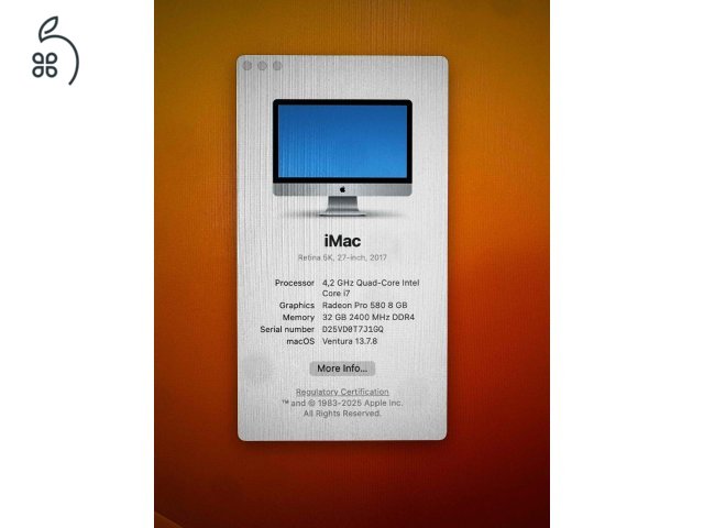 Eladó 2017-es imac 27