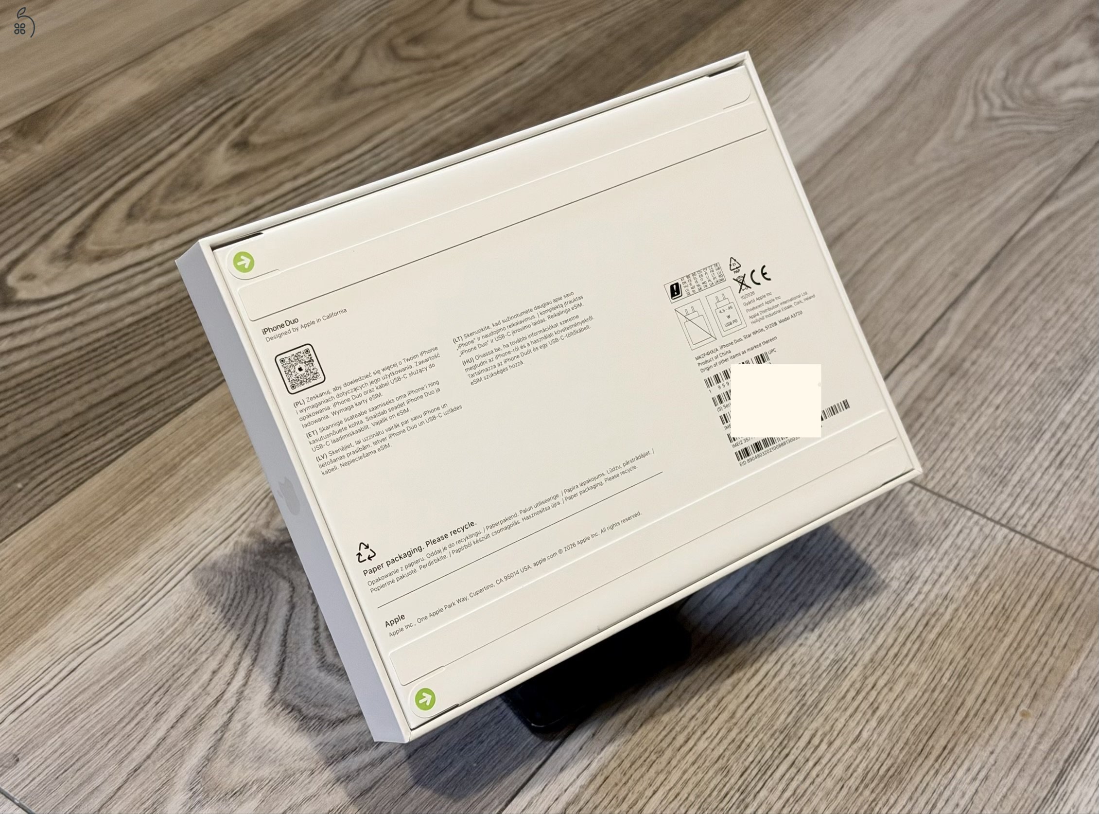 ÚJ iPhone Duo 512GB fehér - 3 év garancia, Apple vásárlás, bontatlan