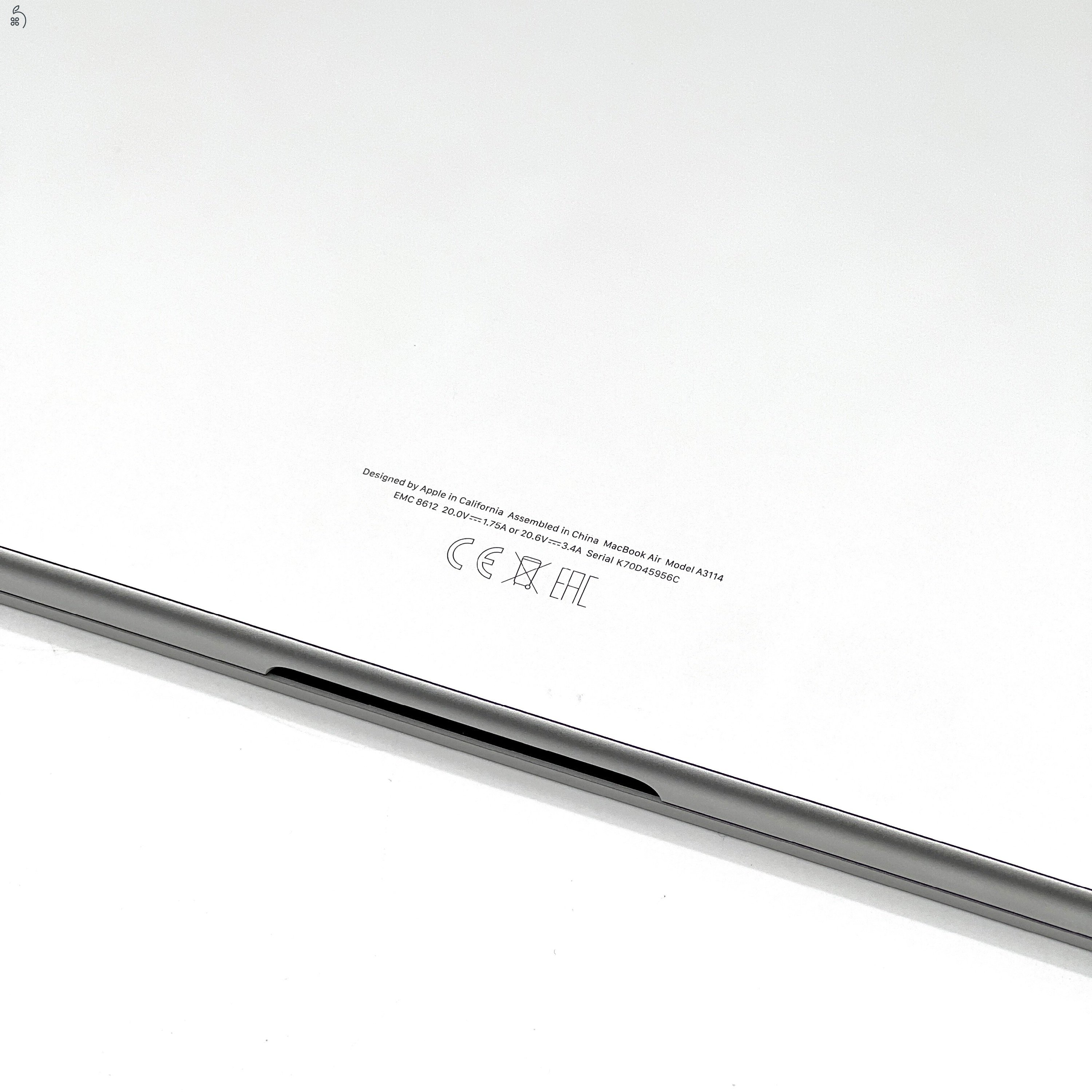 MacBook Air 15″ 2024, M3 8 Core, 16 GB RAM, 10 core GPU, 512 GB SSD, Silver 27% Áfa, 0650AB