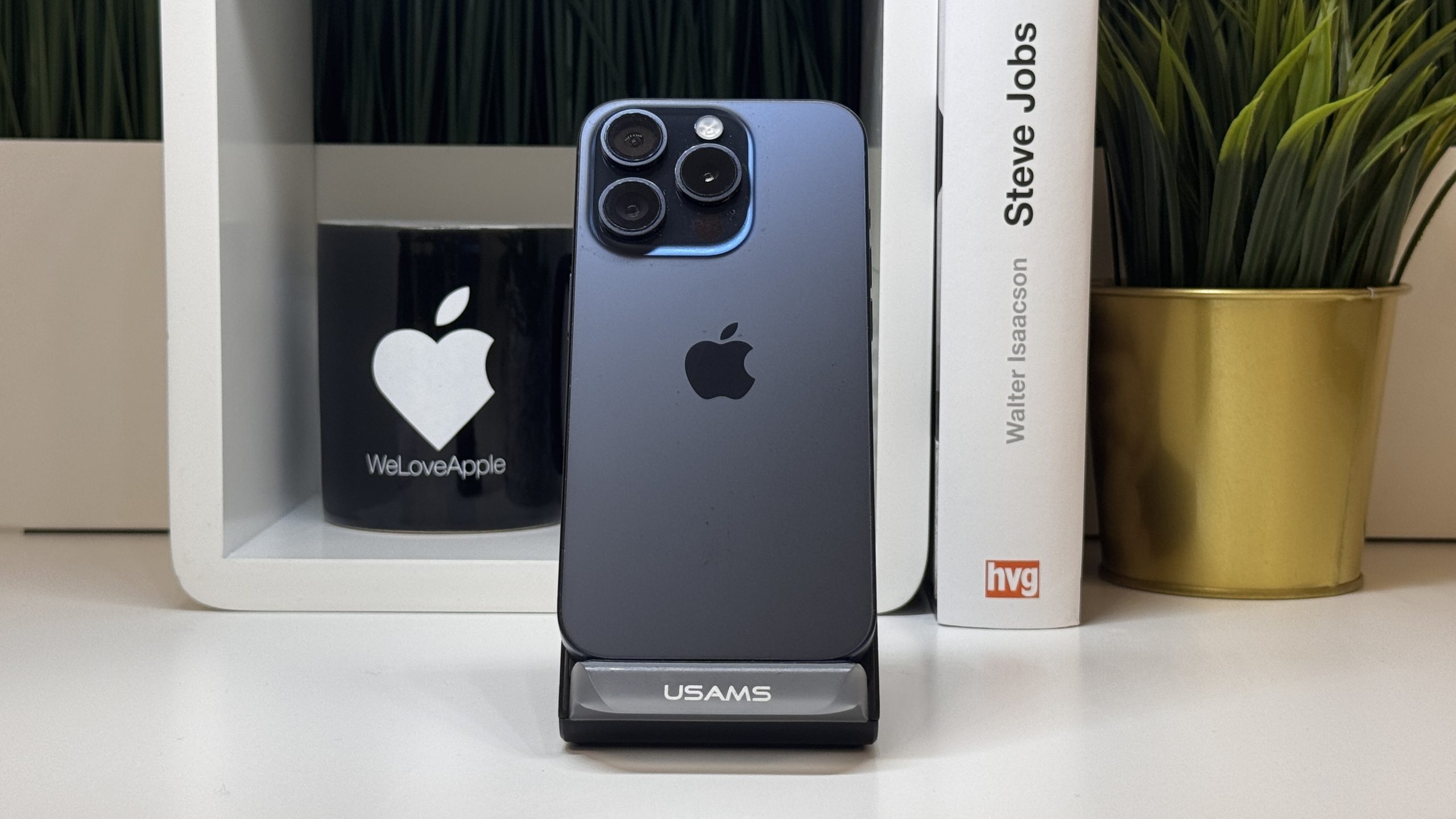 iPhone 15 Pro, 128GB, Kék Titán, Számla, 2 Év Garancia