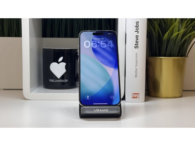 iPhone 15 Pro, 128GB, Fehér Titán, Számla, 2 Év Garancia