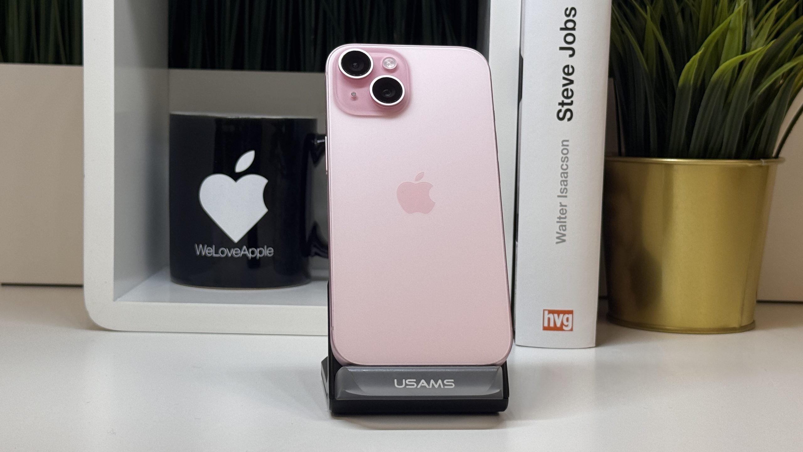 iPhone 15, 128GB, Rózsaszín, Számla, 2 Év Garancia