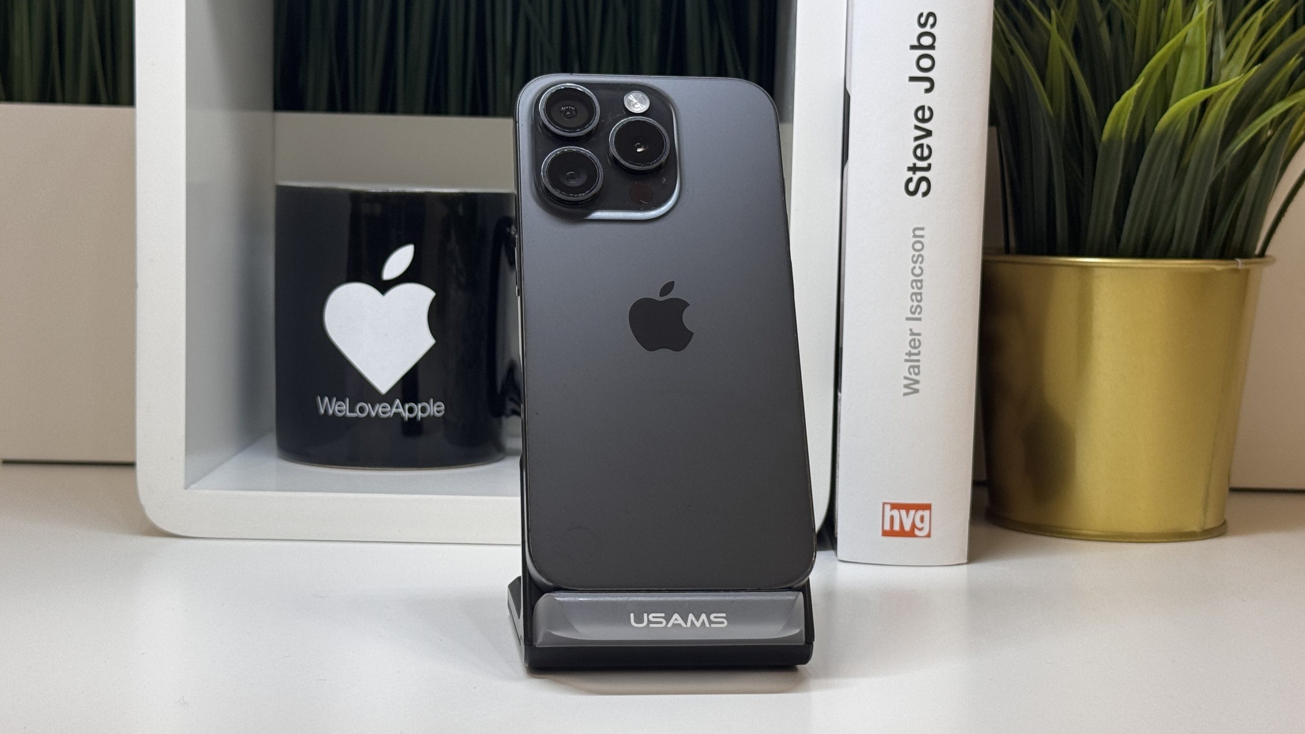 iPhone 15 Pro, 128GB, Fekete Titán, Számla, 2 Év Garancia
