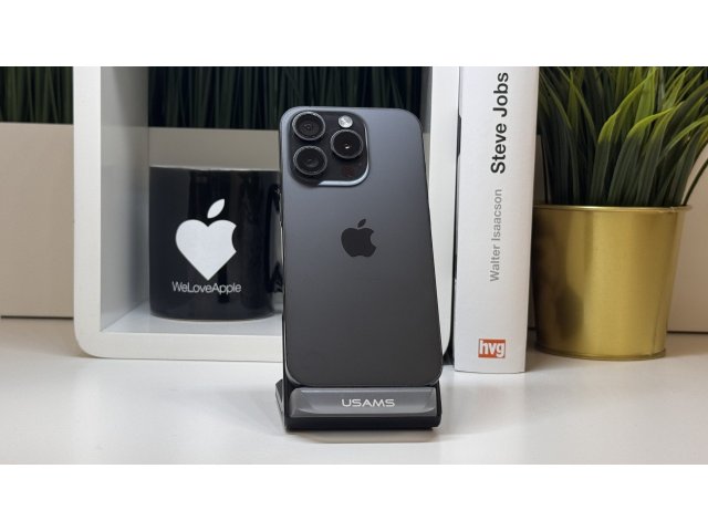 iPhone 15 Pro, 128GB, Fekete Titán, Számla, 2 Év Garancia