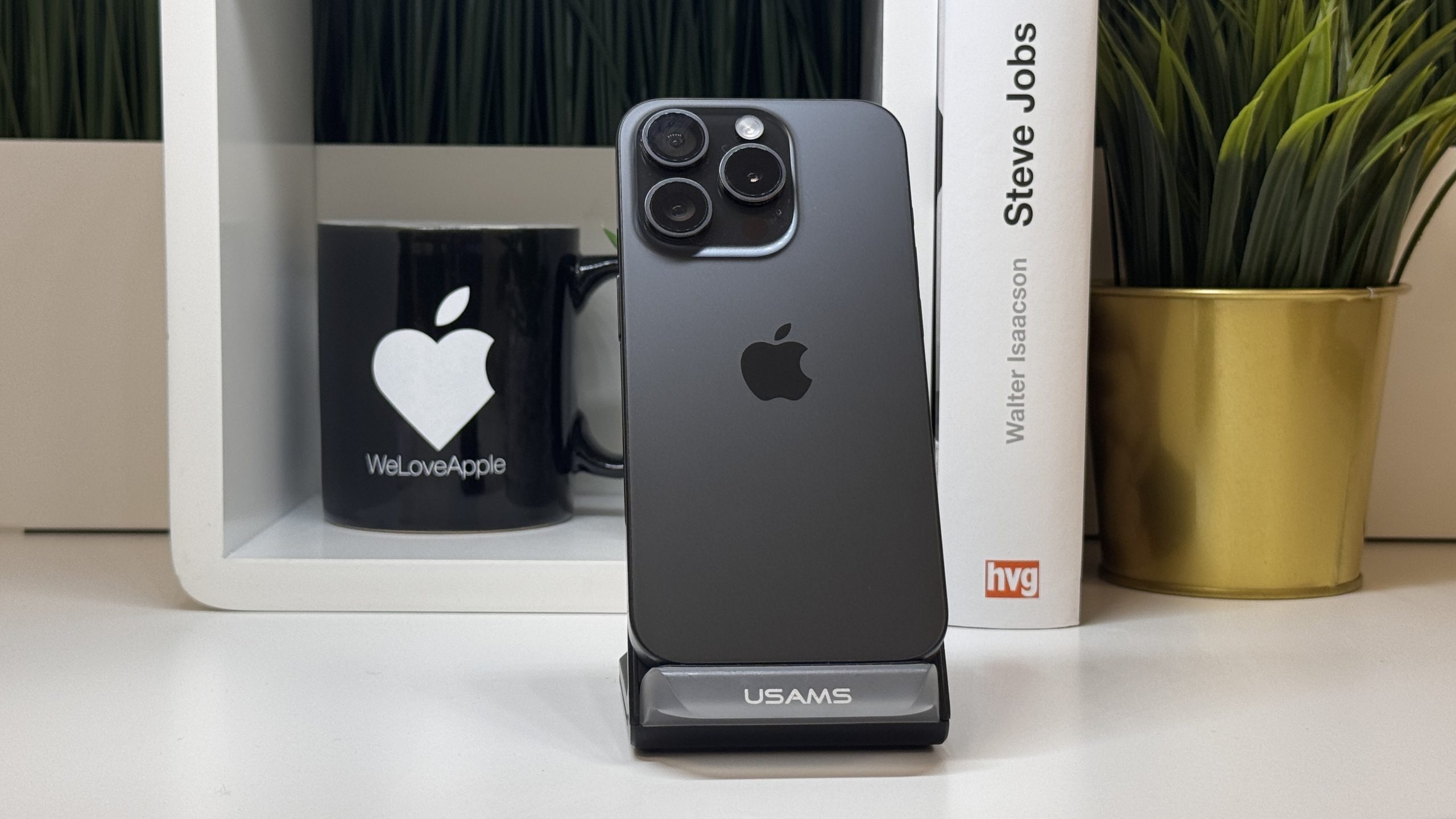 iPhone 15 Pro, 128GB, Fekete Titán, Számla, 2 Év Garancia