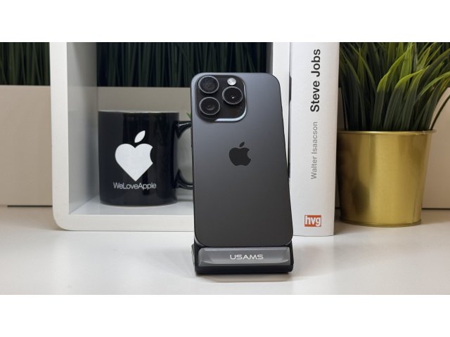 iPhone 15 Pro, 128GB, Fekete Titán, Számla, 2 Év Garancia
